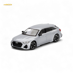 Mini-GT Audi RS 6 Avant Carbon Black Edition Florett Silver Limited Edition 1:64 (ONLINE ORDER ONLY)