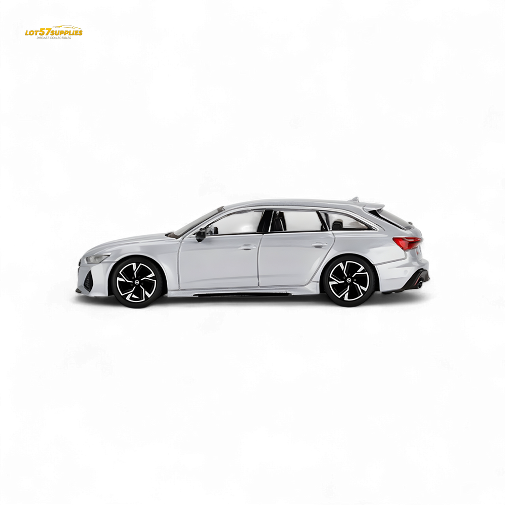 Mini-GT Audi RS 6 Avant Carbon Black Edition Florett Silver Limited Edition 1:64 (ONLINE ORDER ONLY)