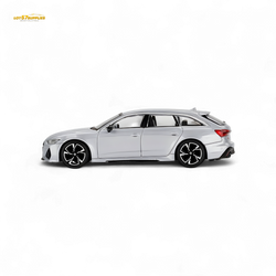 Mini-GT Audi RS 6 Avant Carbon Black Edition Florett Silver Limited Edition 1:64 (ONLINE ORDER ONLY)