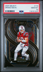 Graded 2024 Panini Select Drake Maye #113 Rookie RC Football Card PSA 10 Gem Mint (ONLINE ORDER ONLY)
