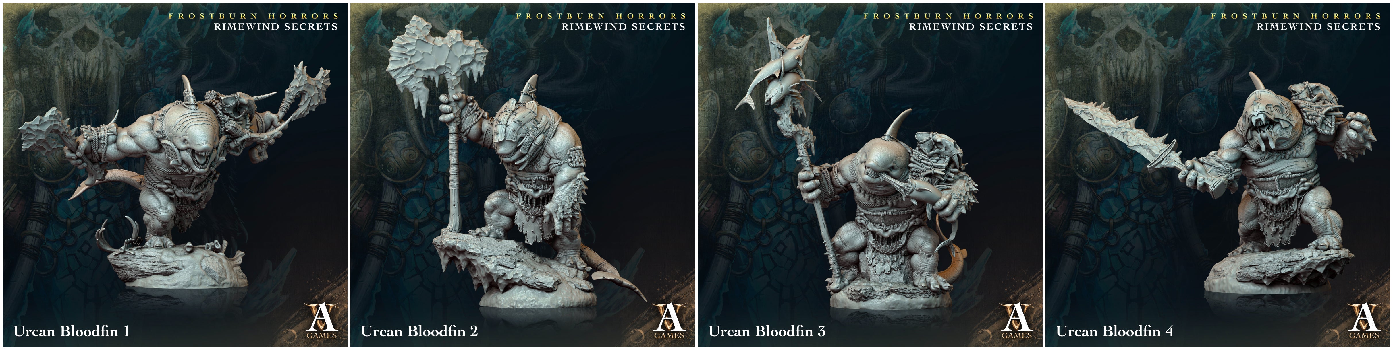 3D Printed Archvillain Games Frostburn Horrors Rimewind Secrets - Urcan Bloodfin 28mm 32mm D&D (Online Only)