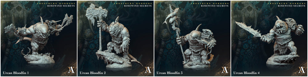 3D Printed Archvillain Games Frostburn Horrors Rimewind Secrets - Urcan Bloodfin 28mm 32mm D&D (Online Only)