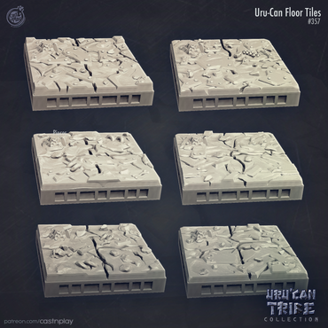 3D Printed Cast n Play Uru Can Floor Tiles Uru Can Tribe 28mm 32mm D&D (Online Only)