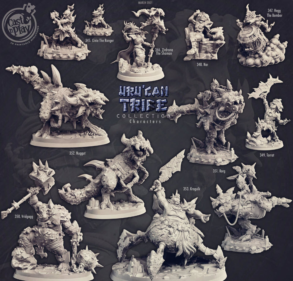 3D Printed Cast n Play Uru Can Tribe - Nar Goblin Lady 28mm 32mm D&D (Online Only)