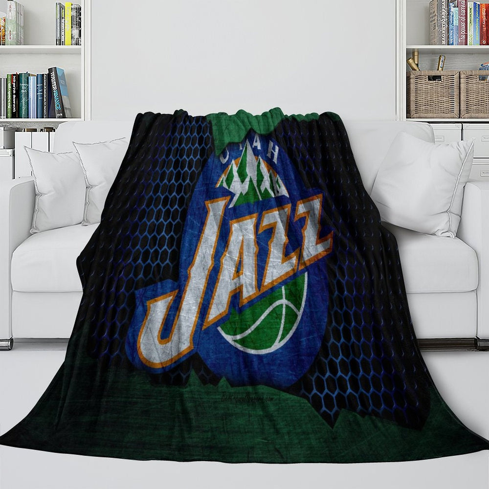 Utah Jazz Blanket Flannel Fleece Throw Room Decoration (Online Order Only)
