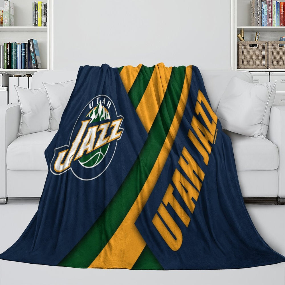 Utah Jazz Blanket Flannel Fleece Throw Room Decoration (Online Order Only)