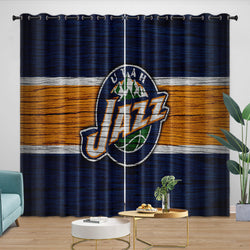 Utah Jazz Curtains Blackout Window Drapes Room Decoration (Online Order Only)