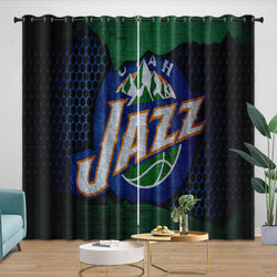 Utah Jazz Curtains Blackout Window Drapes Room Decoration (Online Order Only)