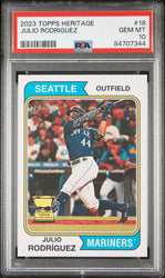 2023 TOPPS HERITAGE JULIO RODRIGUEZ  #18 - PSA 10 (Online Order Only)
