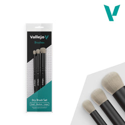 Hobby Brushes: Dry Brush - Natural Hair - Dry Brush Set - Small, Medium, & Large (ONLINE ORDER ONLY)