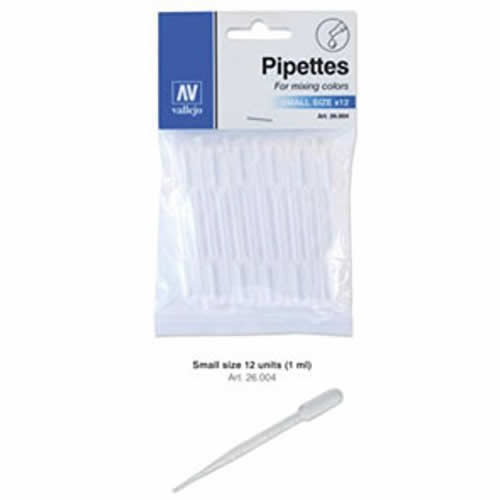 VAL26004 Pipettes Small 1ml 12 Pack Vallejo Paints (ONLINE ORDER ONLY)
