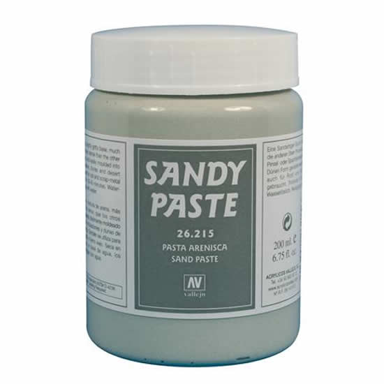 VAL26215 Sandy Paste Stone Effects 200ml (6.75 Fl. Oz) Jar Vallejo Paints (ONLINE ORDER ONLY)