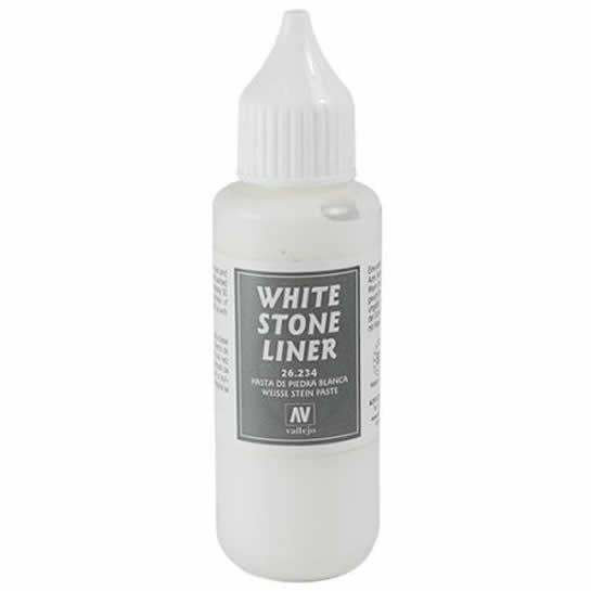 VAL26234 White Stone Liner 35ml (1.18 Fl. Oz) Jar Vallejo Paints (ONLINE ORDER ONLY)