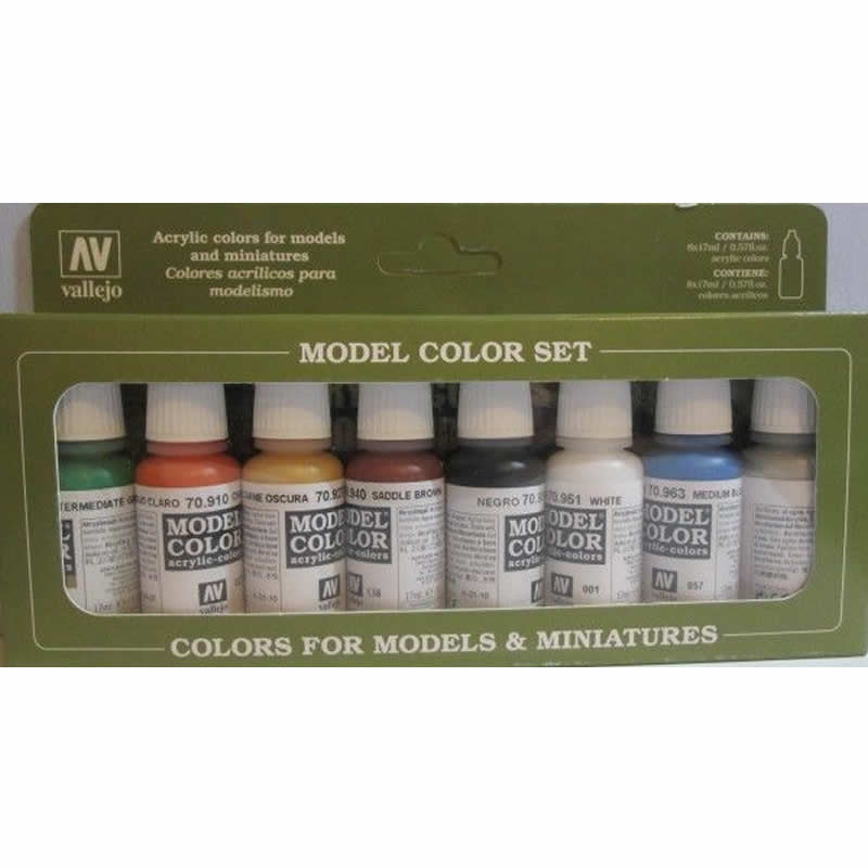 VAL70103 Wargames Basic Acrylic Model Color Paint Set Vallejo (ONLINE ORDER ONLY)