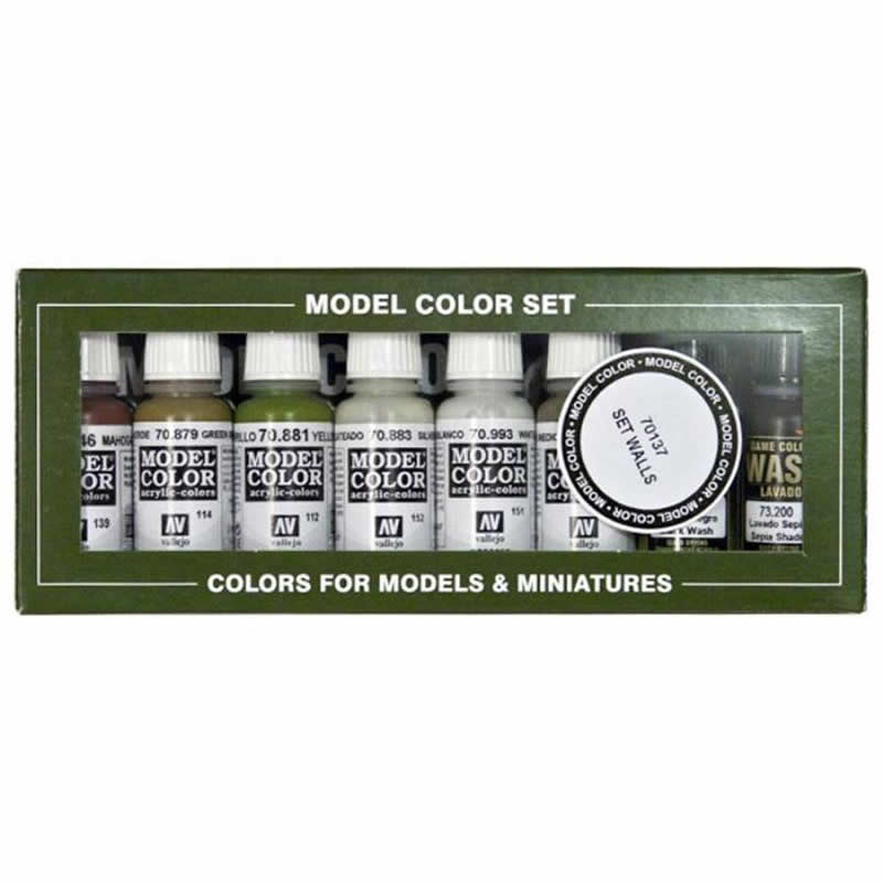 VAL70137 Building Colors Acrylic Paint Set Vallejo (ONLINE ORDER ONLY)