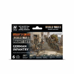 VAL70206 German WWII Infantry Acrylic Color Set Vallejo (ONLINE ORDER ONLY)