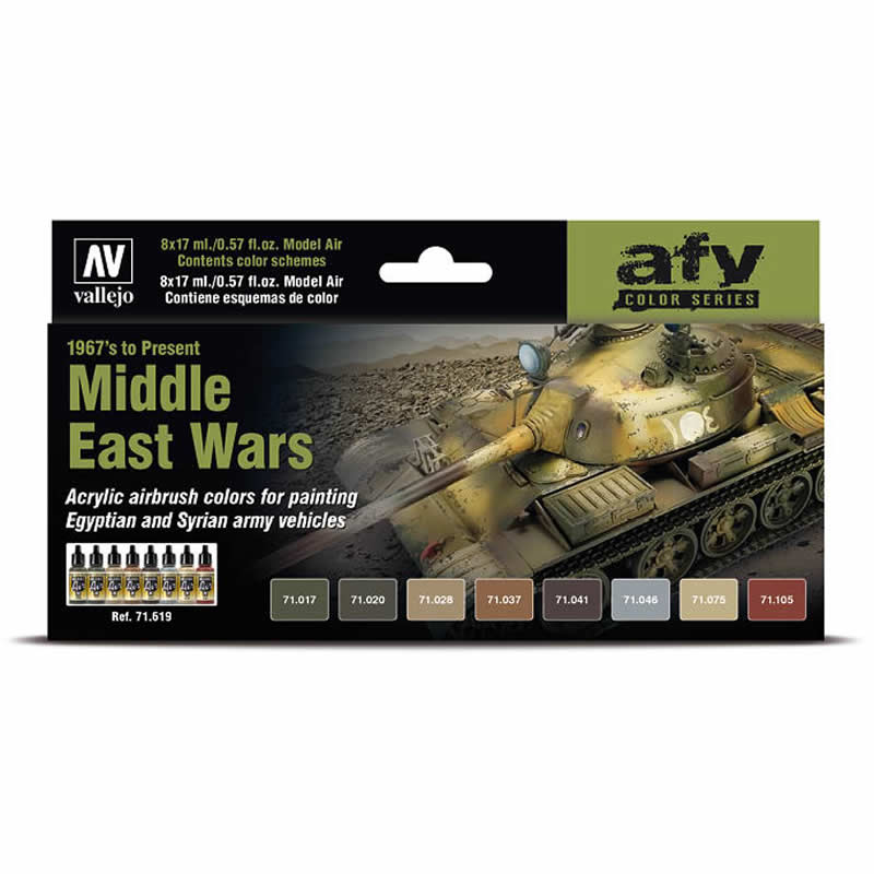 VAL71619 Middle East Wars 1967 to Present Acrylic Air Color Set Vallejo Paints (ONLINE ORDER ONLY)