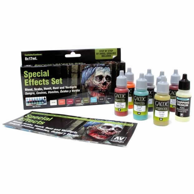 VAL72213 Special Effects Set and Painting Guide Model Paint Set Vallejo (ONLINE ORDER ONLY)
