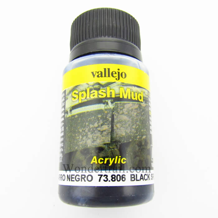 VAL73806 Black Splash Mud 40ml Bottle Acrylic Weathering Effects Vallejo (ONLINE ORDER ONLY)