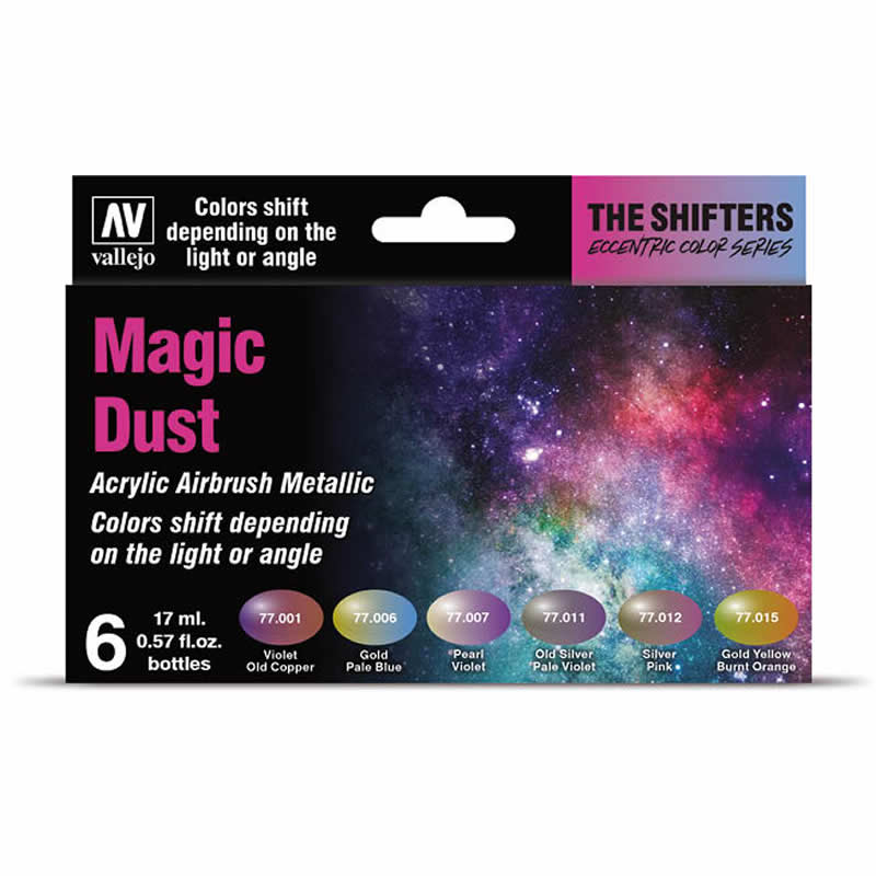 VAL77090 Magic Dust Shifters Acrylic Airbrush Paint Set Vallejo (ONLINE ORDER ONLY)