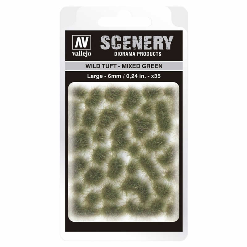 VALSC416 Mixed Green Wild Tuft Large 6mm / 0.24 in. Vallejo Paints (ONLINE ORDER ONLY)