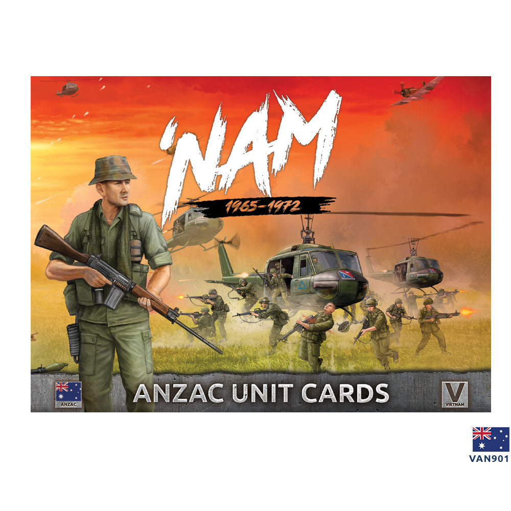 Flames of War: 'NAM - Australian and New Zealand Army Corps Unit Cards (ONLINE ORDER ONLY)