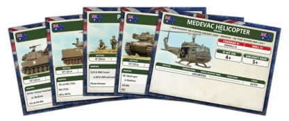 Flames of War: 'NAM - Australian and New Zealand Army Corps Unit Cards (ONLINE ORDER ONLY)