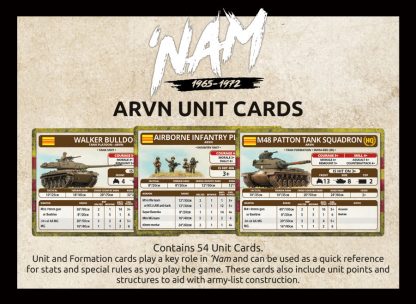 Flames of War: 'NAM - Army of the Republic of Vietnam Unit Cards (ONLINE ORDER ONLY)