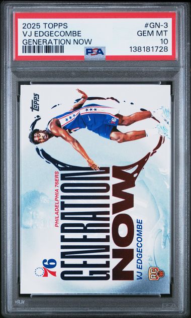 Graded 2025 Topps VJ Edgecombe #GN3 Generation Now Rookie RC Basketball Card PSA 10 Gem Mint (ONLINE ORDER ONLY)