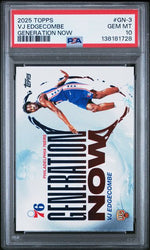 Graded 2025 Topps VJ Edgecombe #GN3 Generation Now Rookie RC Basketball Card PSA 10 Gem Mint (ONLINE ORDER ONLY)