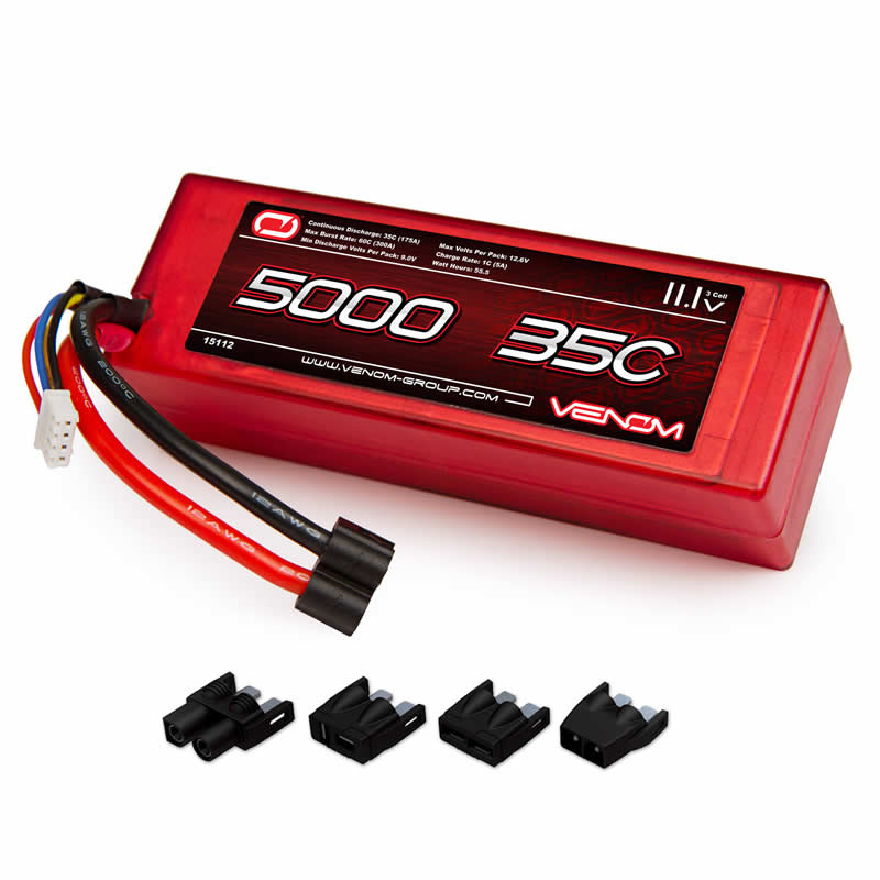 VEN-15112BAT 35C 3S 5000mAh 11.1V LiPo Hardcase Battery With Universal Plug Venom (ONLINE ORDER ONLY)