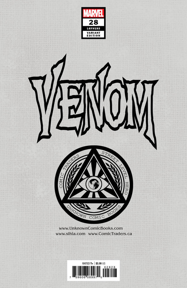 Venom #28 Unknown Comics Dave Rapoza Exclusive Virgin Var (09/16/2020) (09/23/2020) (ONLINE ORDER ONLY)
