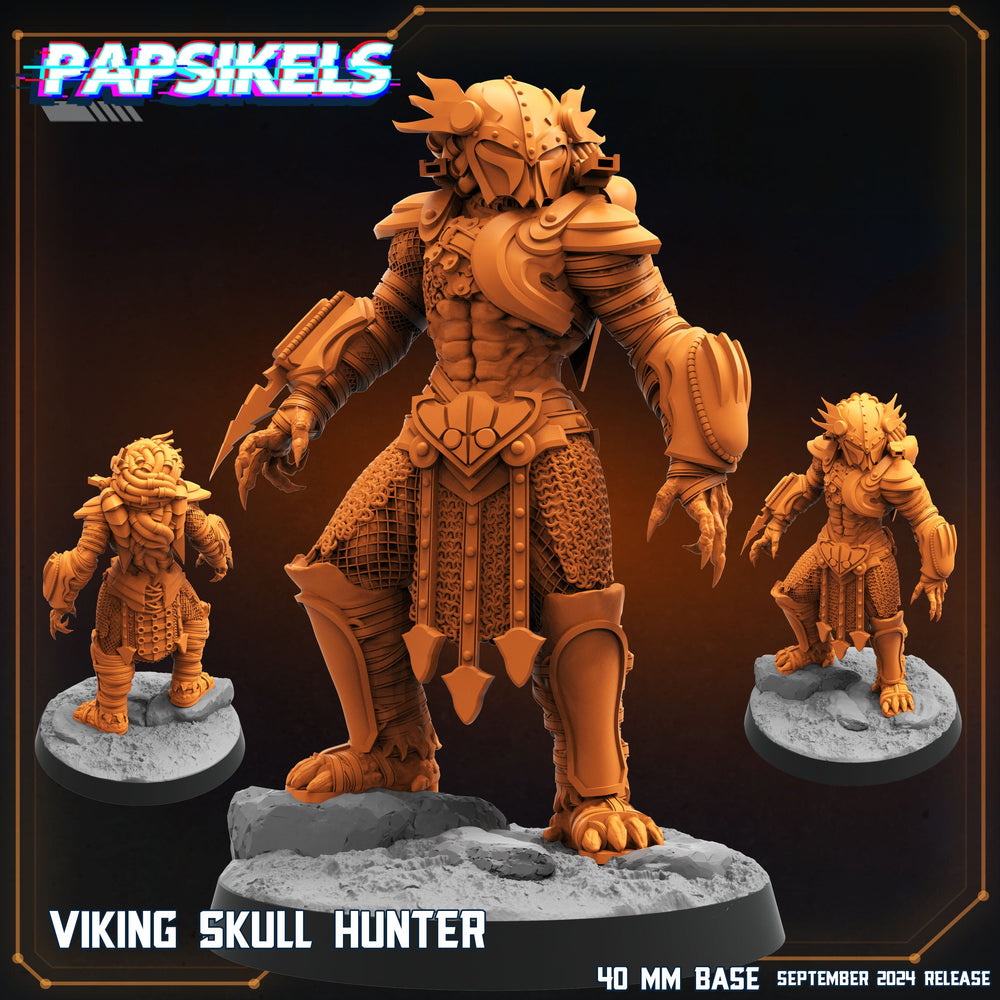 3D Printed Papsikels Viking Skull Hunter SEPTEMBER 2024 SCIFI 28mm 32mm (Online Only)