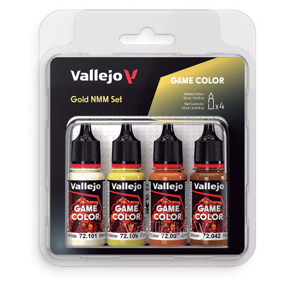 Vallejo Game Color: Paint Set - Gold Non Metallic Metal (4) (ONLINE ORDER ONLY)