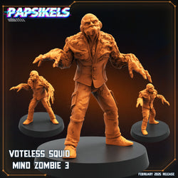 3D Printed Papsikels Voteless Squid Mind Zombie Set February 2025 Scifi 28mm 32mm (Online Only)