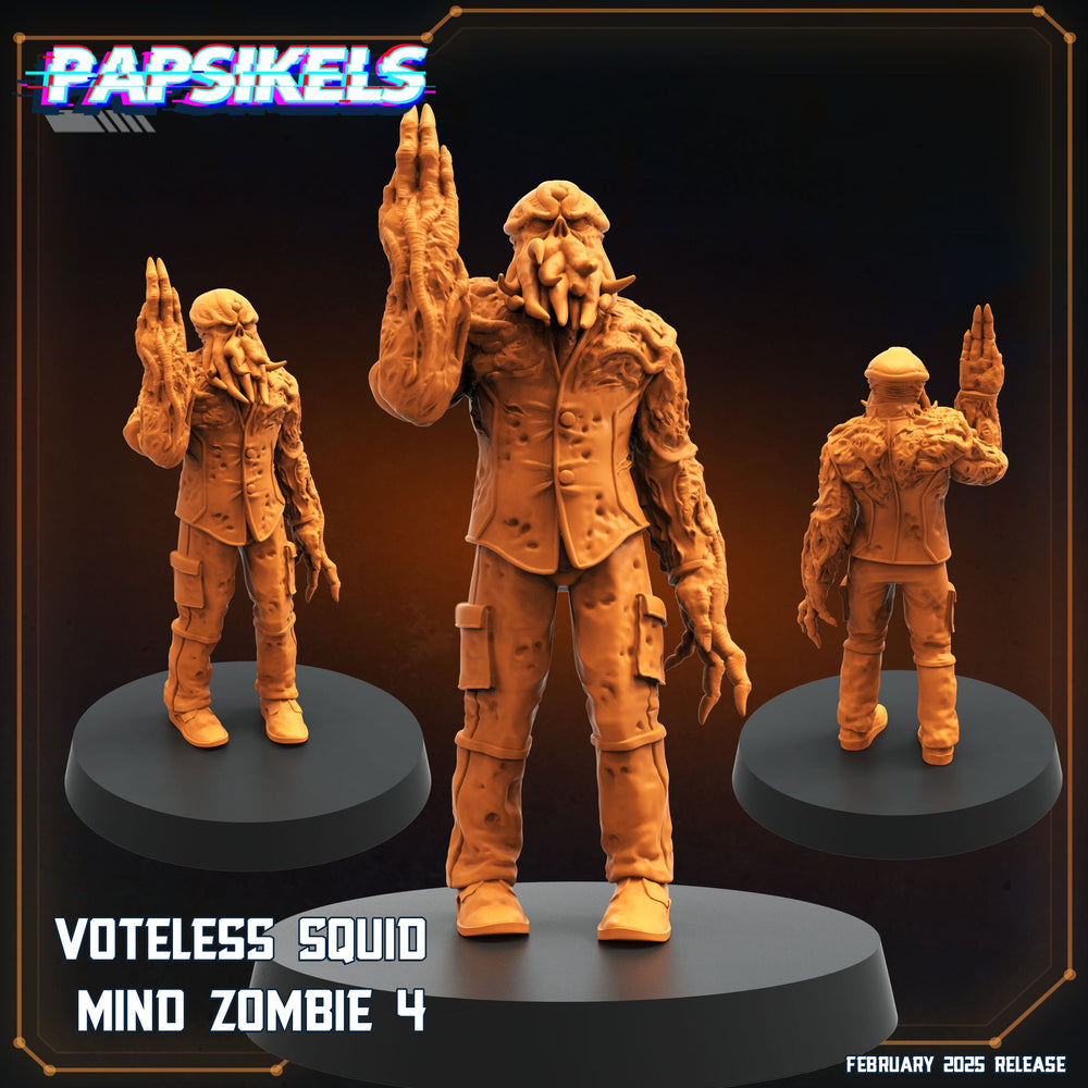 3D Printed Papsikels Voteless Squid Mind Zombie Set February 2025 Scifi 28mm 32mm (Online Only)