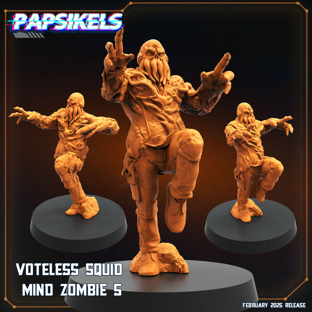 3D Printed Papsikels Voteless Squid Mind Zombie Set February 2025 Scifi 28mm 32mm (Online Only)