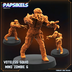 3D Printed Papsikels Voteless Squid Mind Zombie Set February 2025 Scifi 28mm 32mm (Online Only)