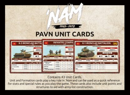 Flames of War: 'NAM - People's Army of Vietnam Unit Cards (ONLINE ORDER ONLY)
