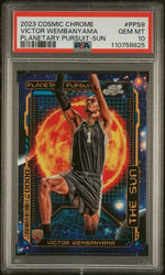 Graded 2023 Topps Cosmic Chrome Planetary Pursuit Sun Victor Wembanyama #PPS9 Rookie RC Basketball Card PSA 10 Gem Mint (ONLINE ORDER ONLY)
