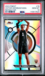 Graded 2023 Topps Finest Victor Wembanyama #76 Refractor Rookie RC Basketball Card PSA 10 Gem Mint (ONLINE ORDER ONLY)