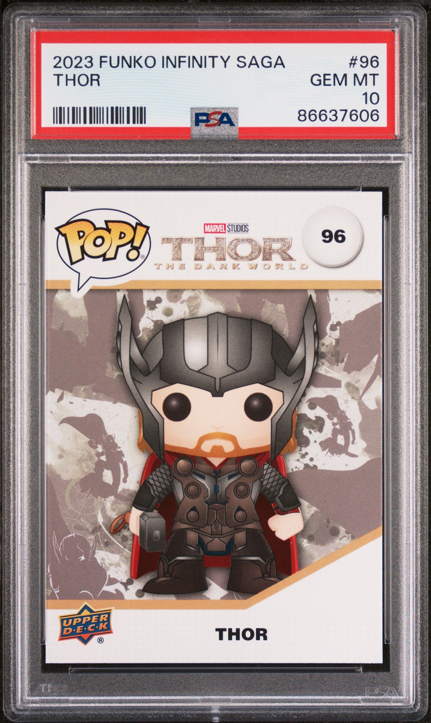 2023 UPPER DECK FUNKO POP MARVEL  THOR  #96  PSA 10 (Online Order Only)