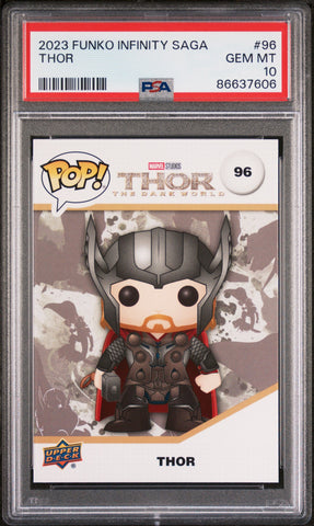 2023 UPPER DECK FUNKO POP MARVEL  THOR  #96  PSA 10 (Online Order Only)