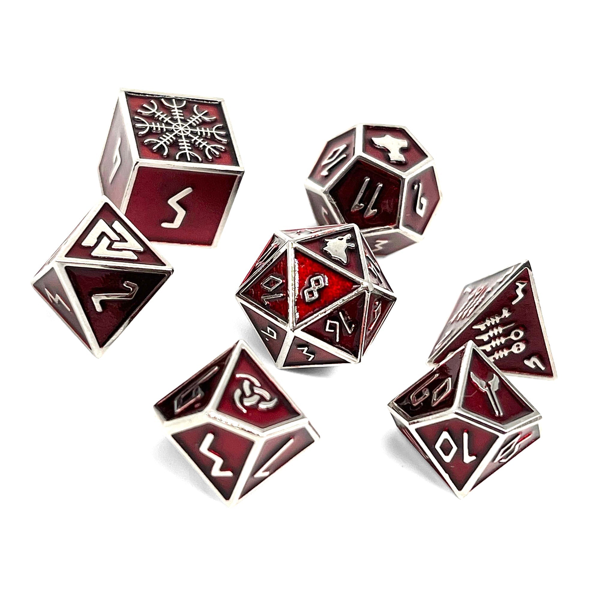 Vampire Blood - Norse Themed Metal Dice Set (Online Only)
