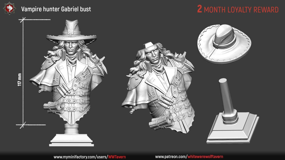 Vampire Hunter Gabriel – Human Monster Slayer Miniature & Bust (ONLINE ORDER ONLY)