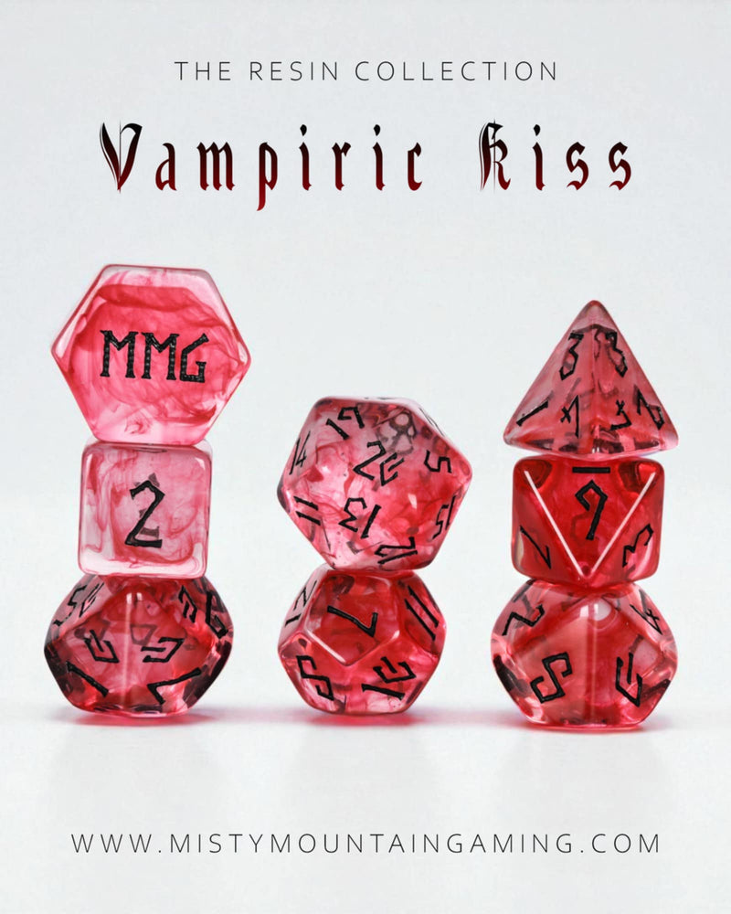 Vampiric Kiss Resin Dice Set (ONLINE ORDER ONLY)
