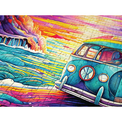 Van Life at the Beach 1000 Piece Jigsaw Puzzle Enjoy