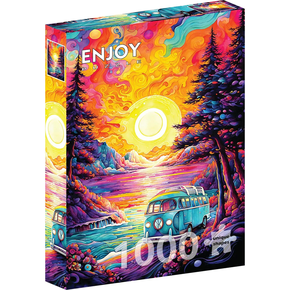 Van Life at the Beach 1000 Piece Jigsaw Puzzle Enjoy