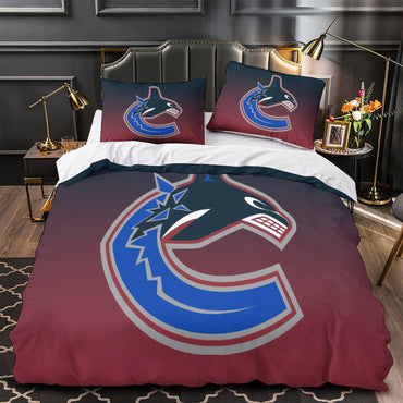 Vancouver Canucks Bedding Set Quilt Duvet Cover Without Filler (Online Order Only)