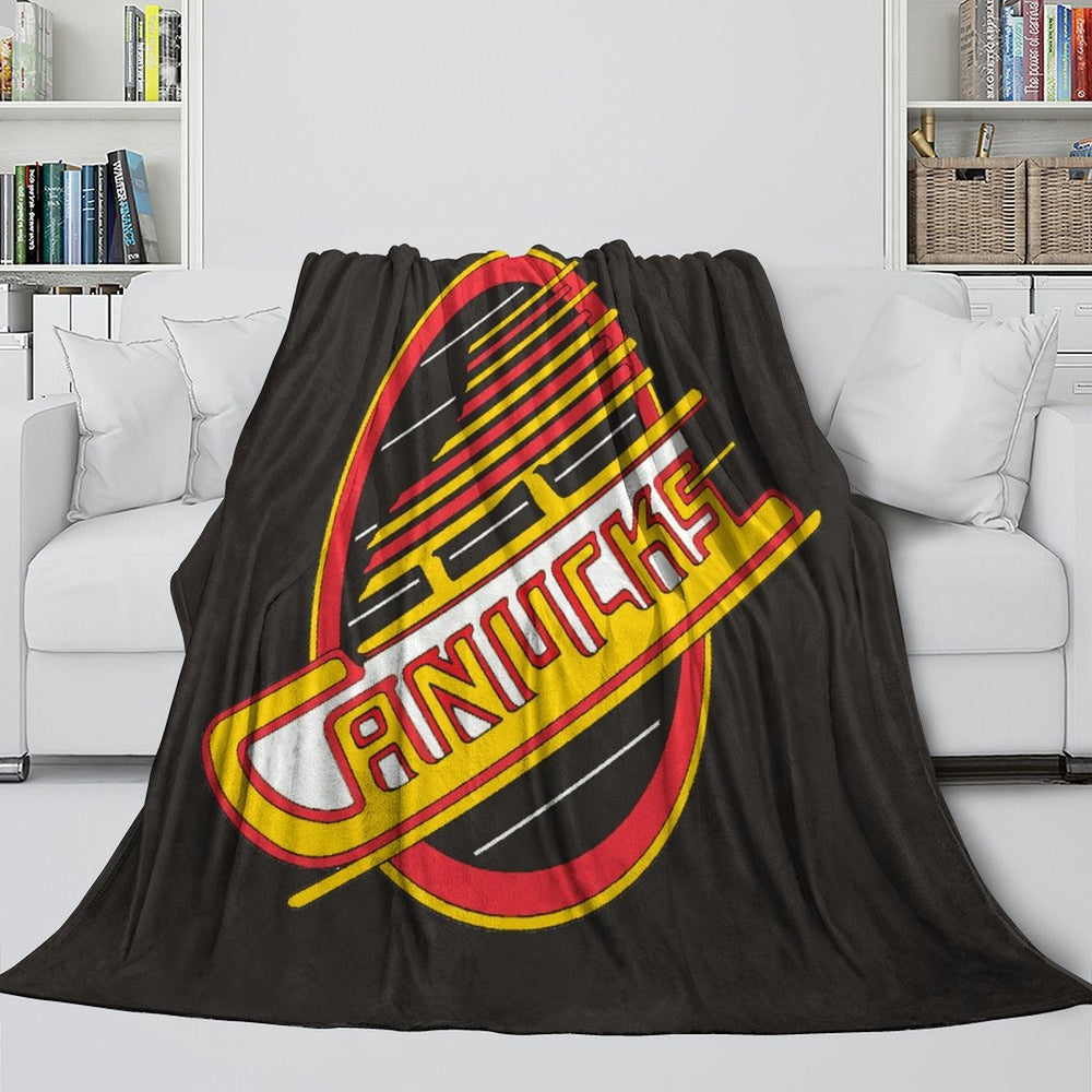 Vancouver Canucks Blanket Flannel Throw Kids Room Decoration (Online Order Only)